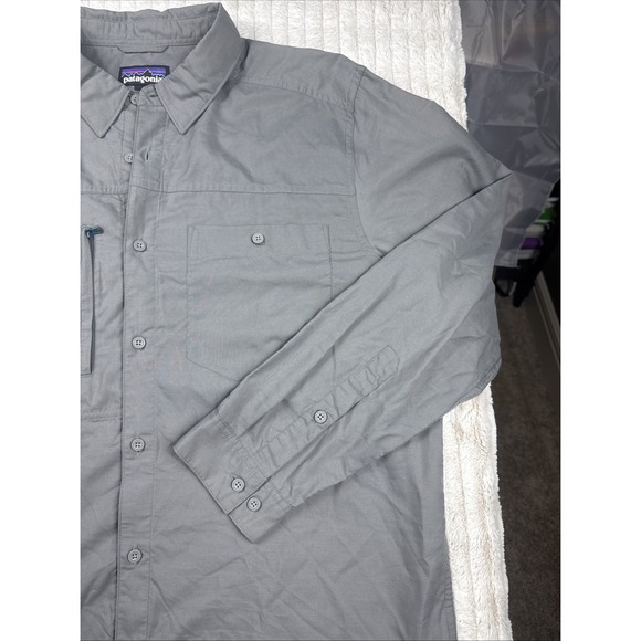 NWT Patagonia Men's LS Gallegos Shirt Large Gray Outdoor Hiking MSRP $$99 MINT! - Picture 10 of 16